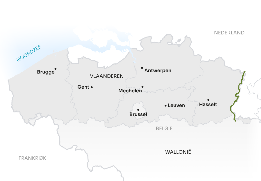 Map Flanders NL Meuse Route