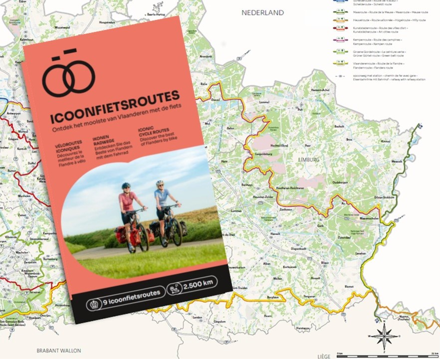overzichtskaart icoonfietsroutes 2025